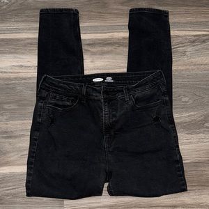 🖤 Old Navy Black Rockstar Super Skinny Jeans sz 12 🖤